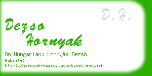 dezso hornyak business card